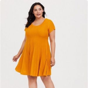 Torrid Mini Sweater Short Sleeve Skater Dress Sz 2X